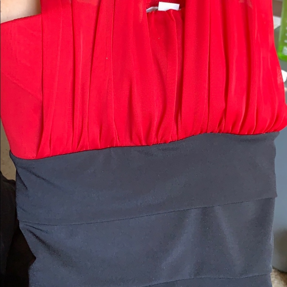 Sexy red and black halter top bodycon dress in S - Picture 8 of 8